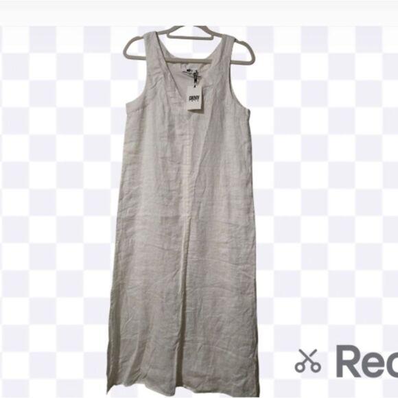 Pur White Sleeveless Slit Sundress Resort Wear - Picture 2 of 8